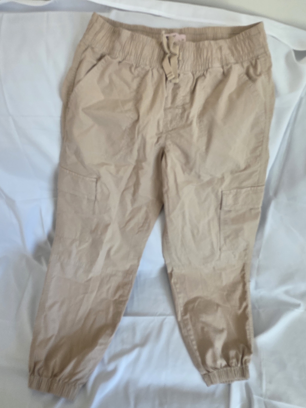 SO Beige Drawstring Cargo Joggers